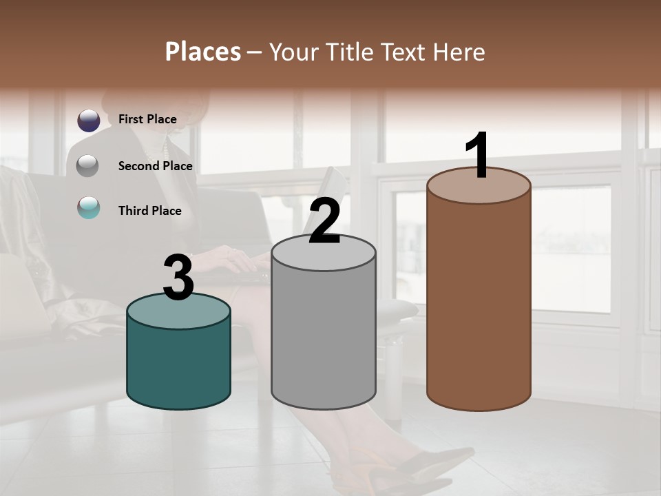 Woman Inside Print PowerPoint Template