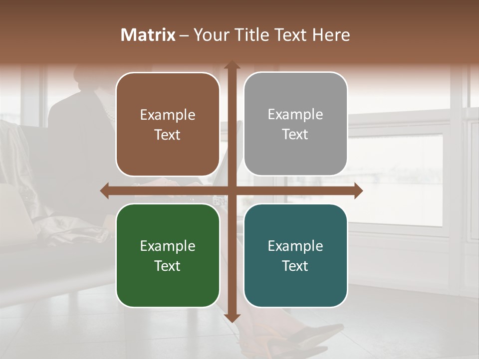 Woman Inside Print PowerPoint Template