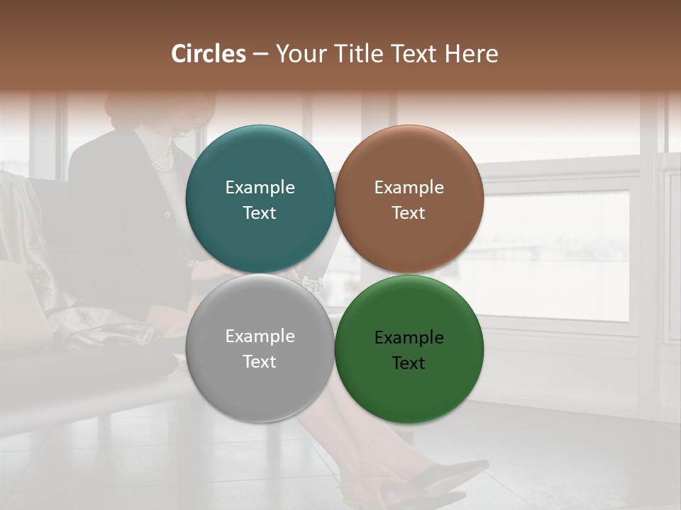 Woman Inside Print PowerPoint Template