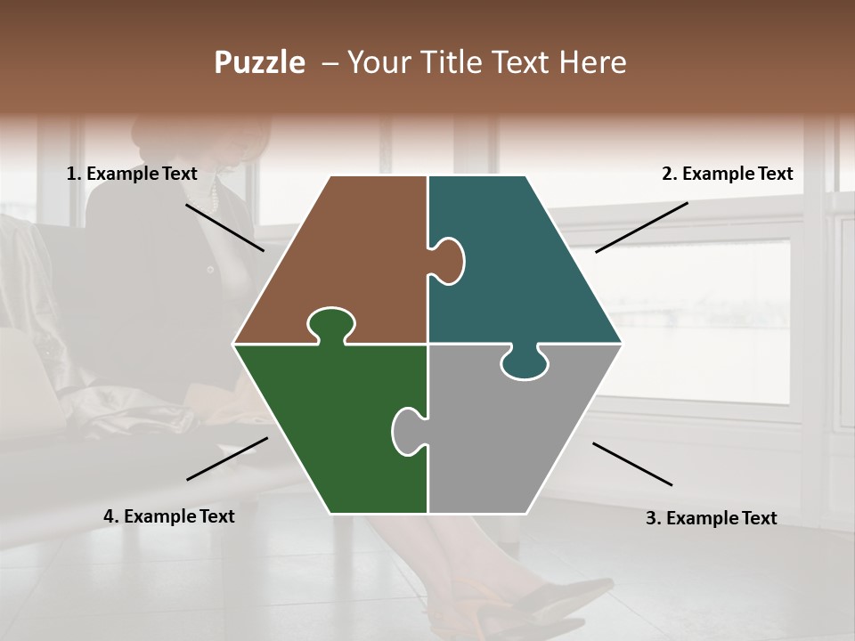 Woman Inside Print PowerPoint Template