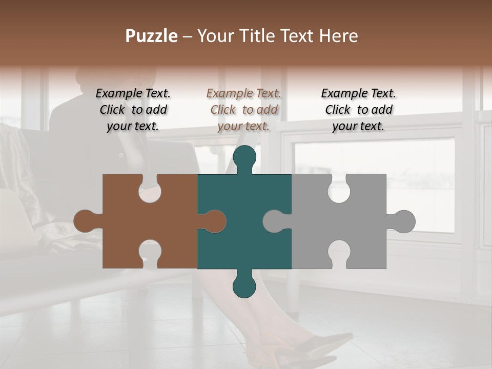 Woman Inside Print PowerPoint Template