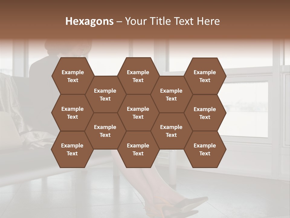 Woman Inside Print PowerPoint Template