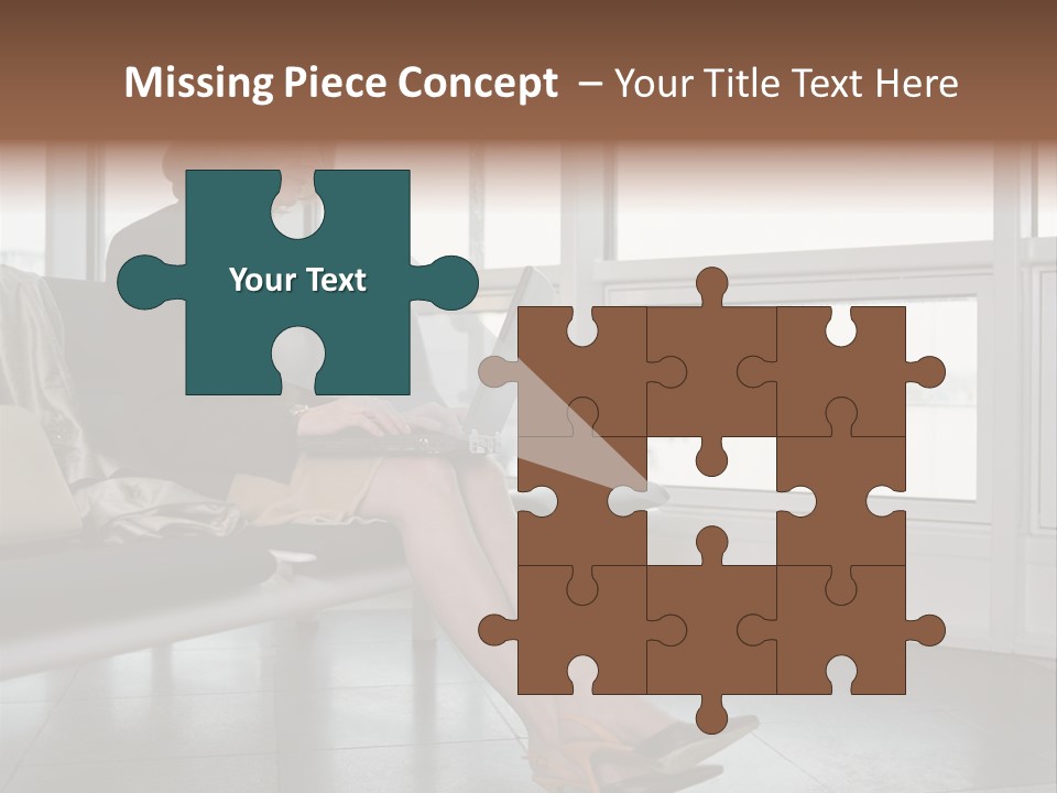 Woman Inside Print PowerPoint Template