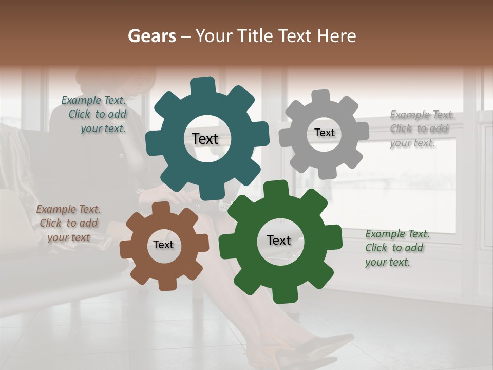 Woman Inside Print PowerPoint Template