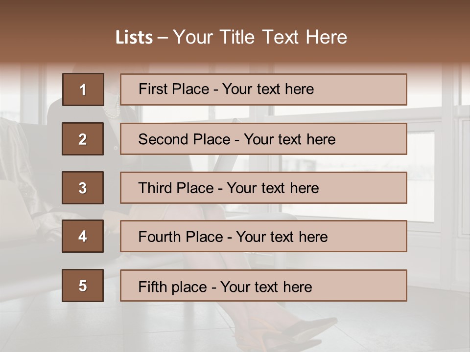 Woman Inside Print PowerPoint Template