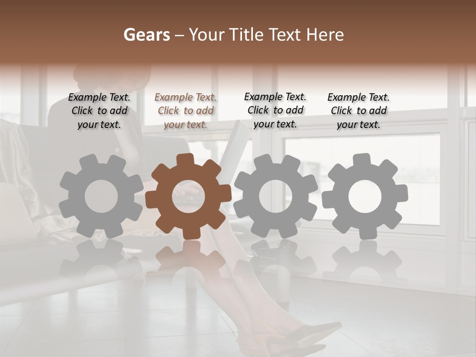 Woman Inside Print PowerPoint Template