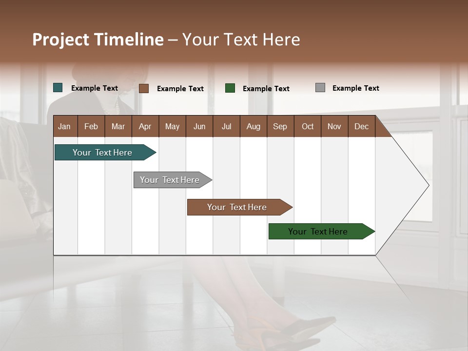 Woman Inside Print PowerPoint Template