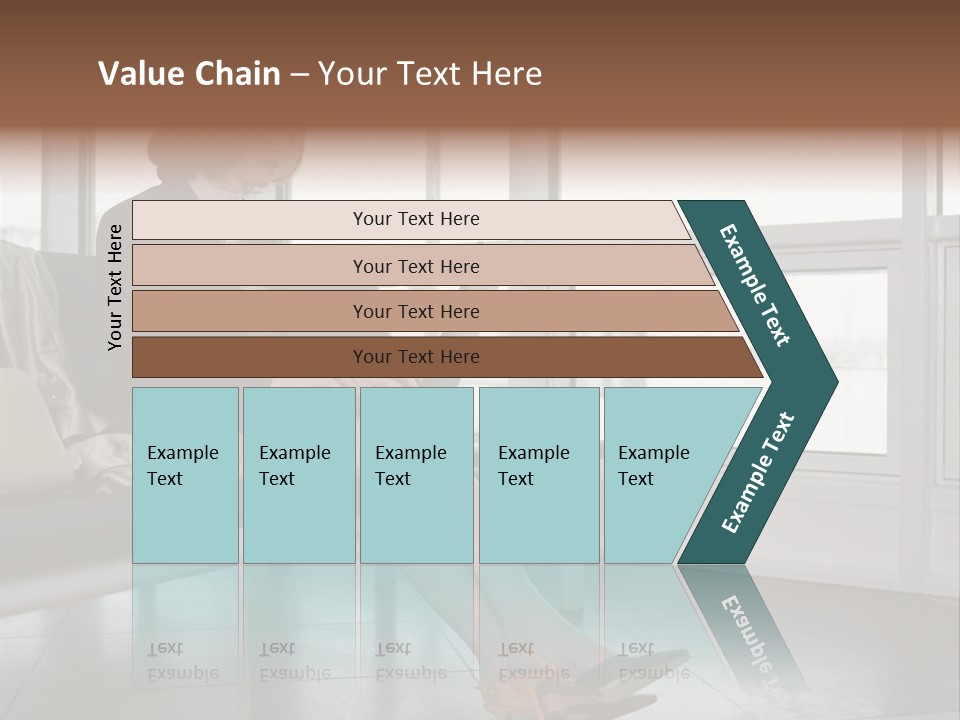 Woman Inside Print PowerPoint Template