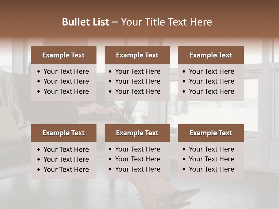 Woman Inside Print PowerPoint Template