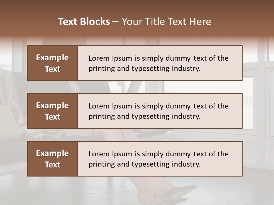 Woman Inside Print PowerPoint Template