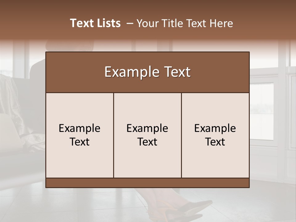 Woman Inside Print PowerPoint Template