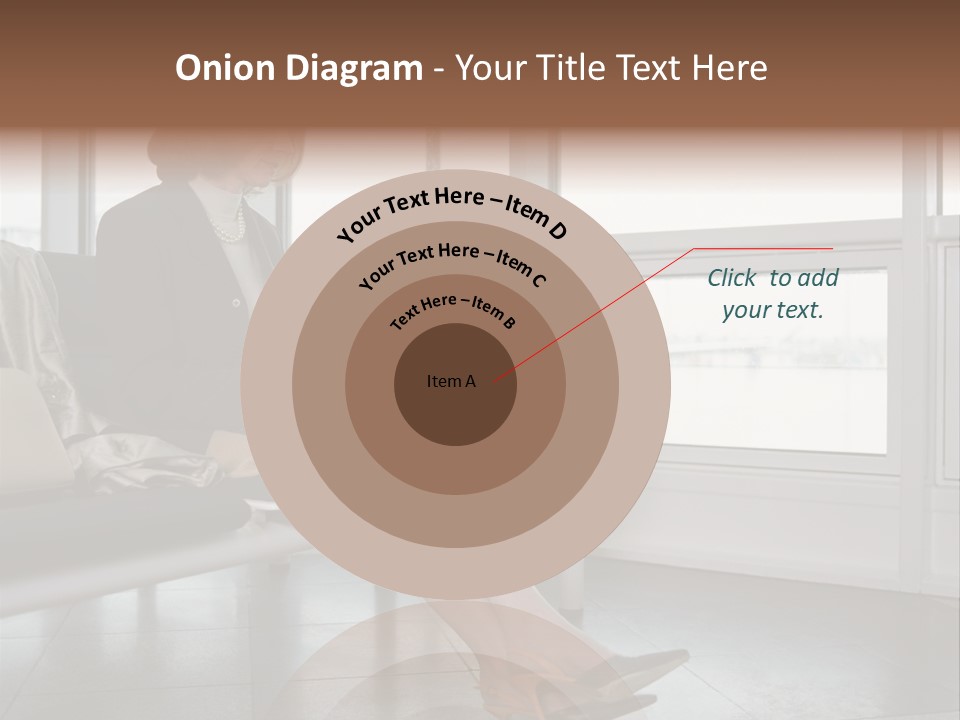 Woman Inside Print PowerPoint Template