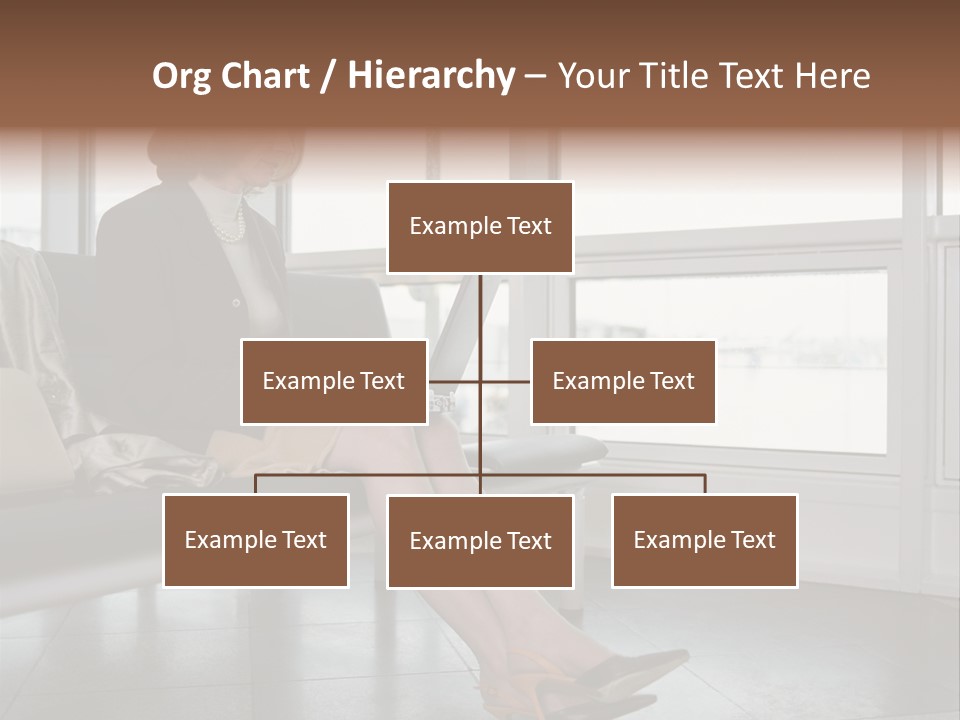 Woman Inside Print PowerPoint Template