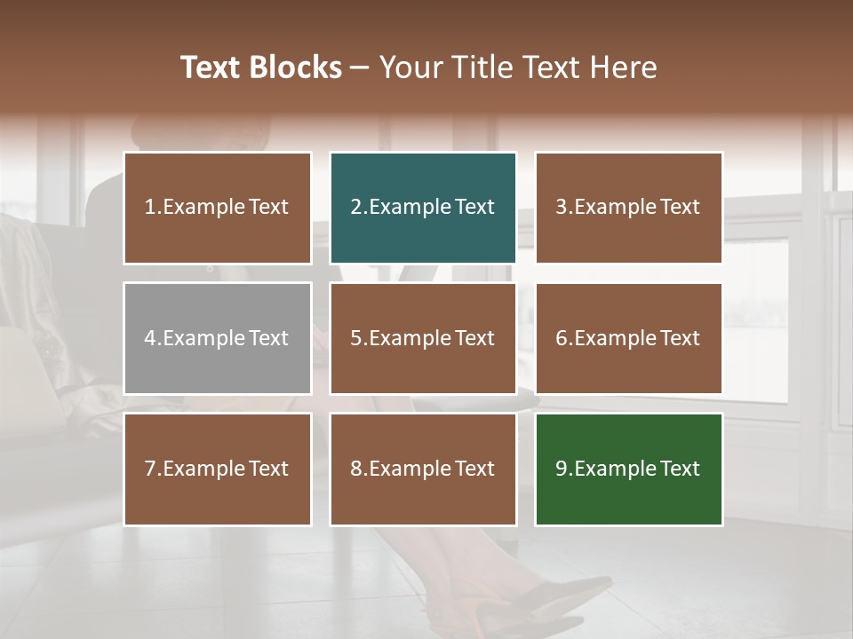 Woman Inside Print PowerPoint Template