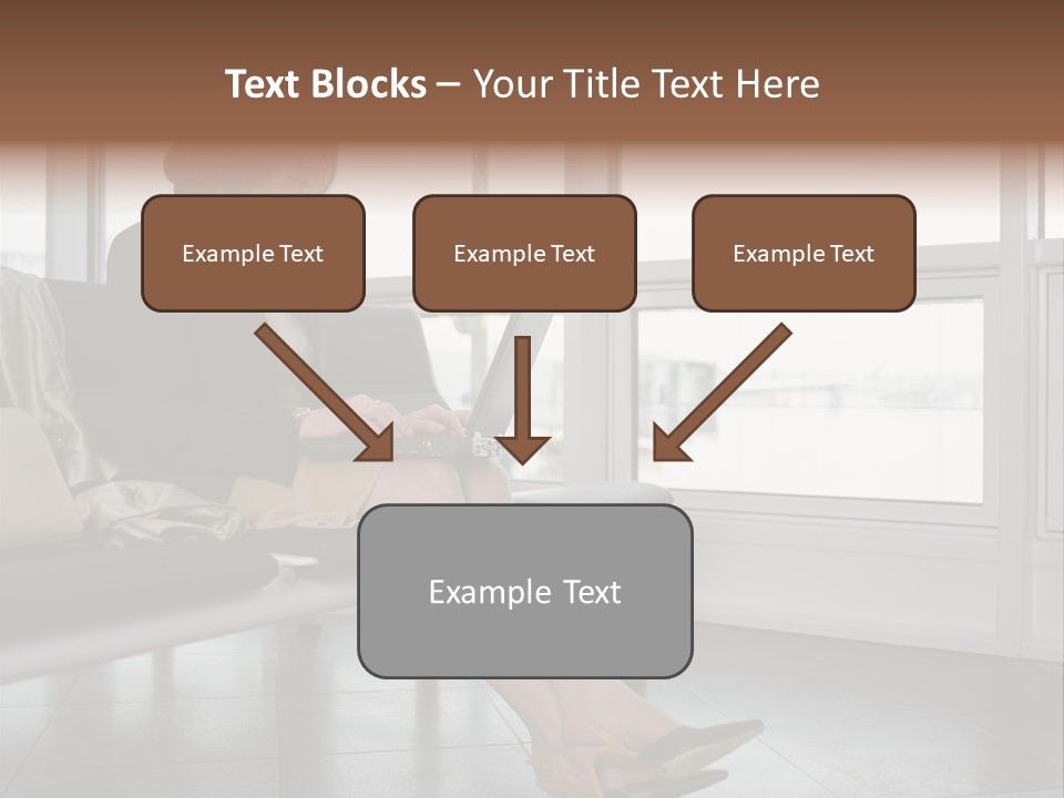 Woman Inside Print PowerPoint Template