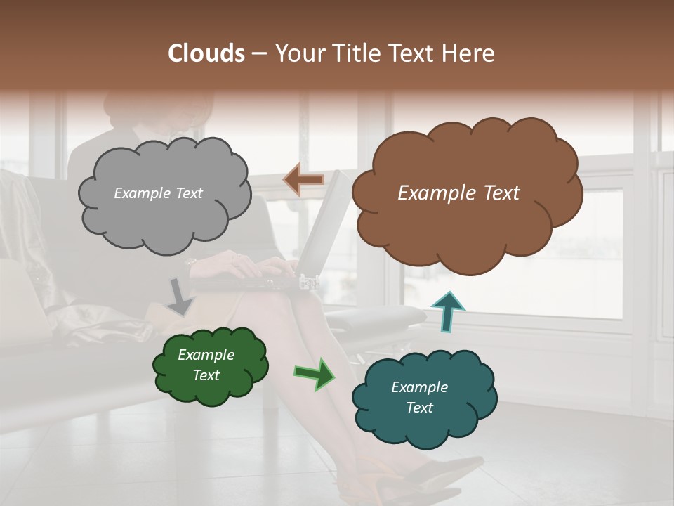 Woman Inside Print PowerPoint Template