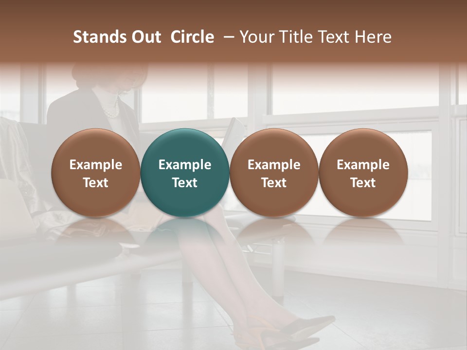 Woman Inside Print PowerPoint Template