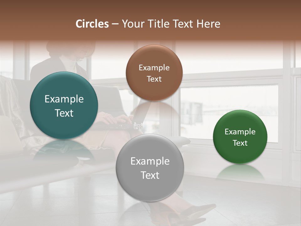 Woman Inside Print PowerPoint Template