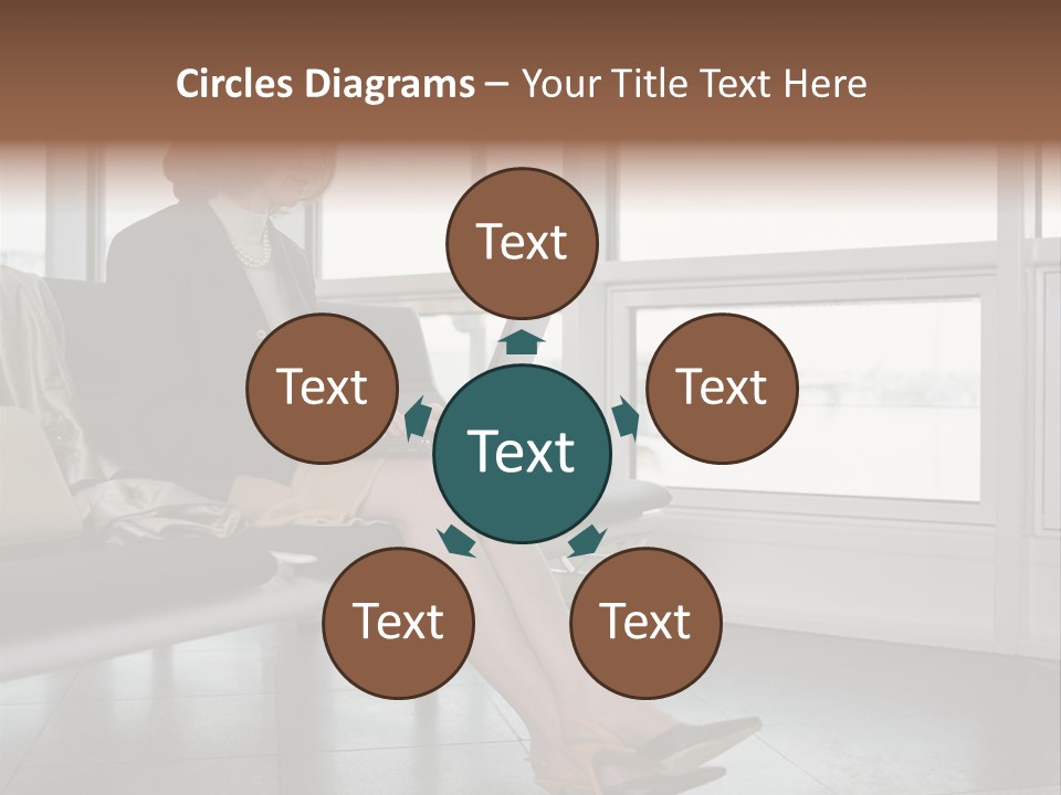 Woman Inside Print PowerPoint Template