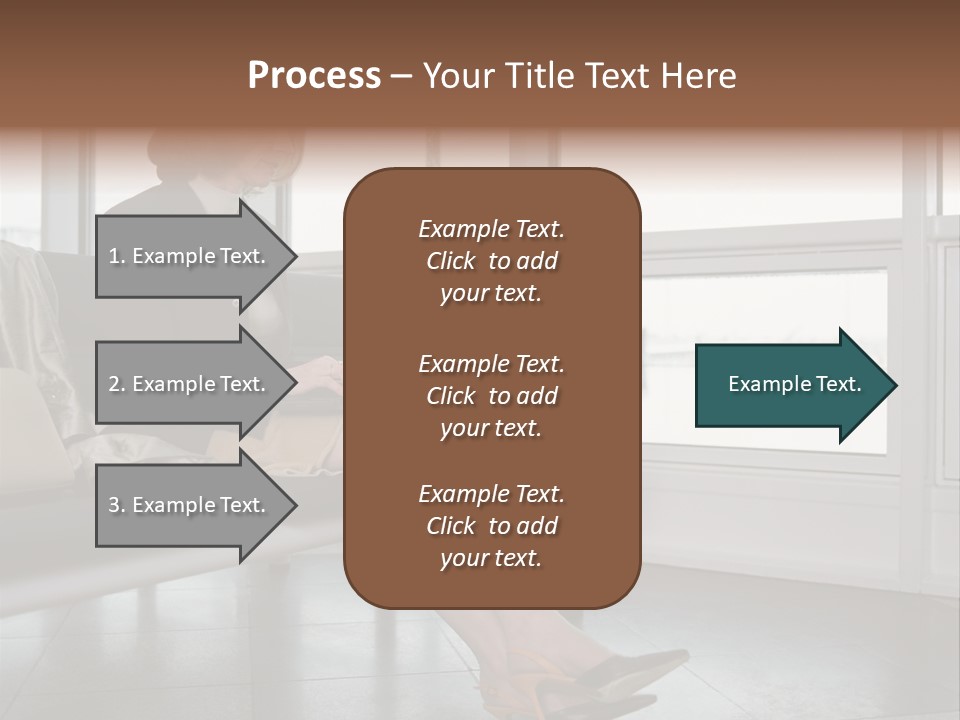 Woman Inside Print PowerPoint Template