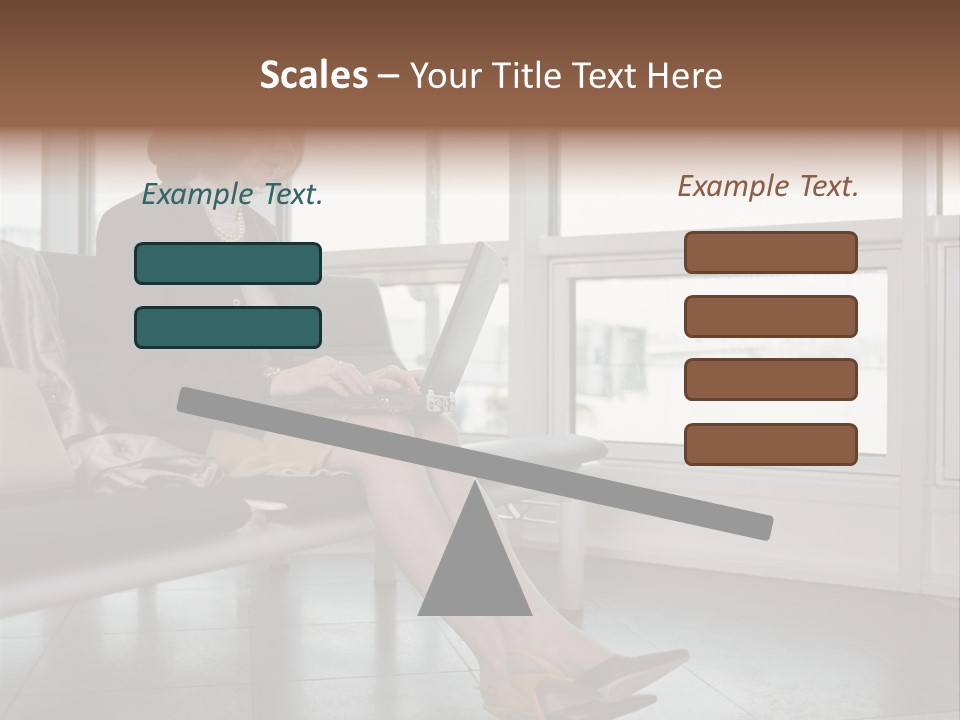 Woman Inside Print PowerPoint Template