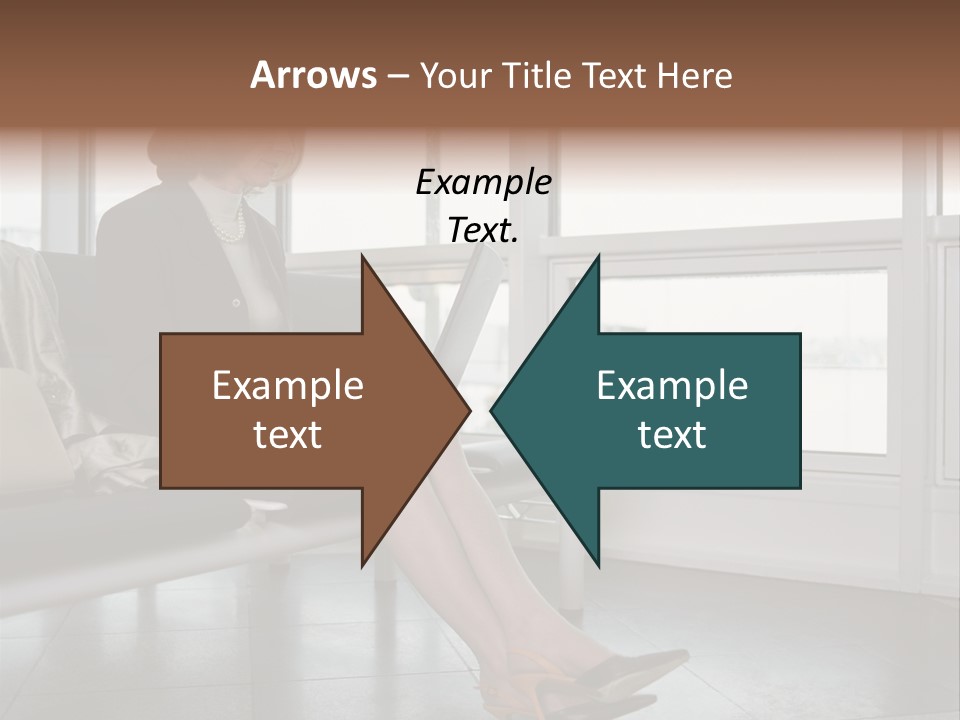 Woman Inside Print PowerPoint Template