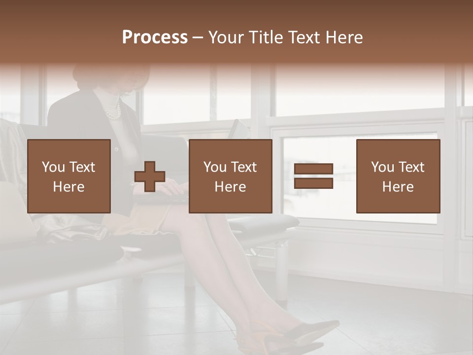 Woman Inside Print PowerPoint Template