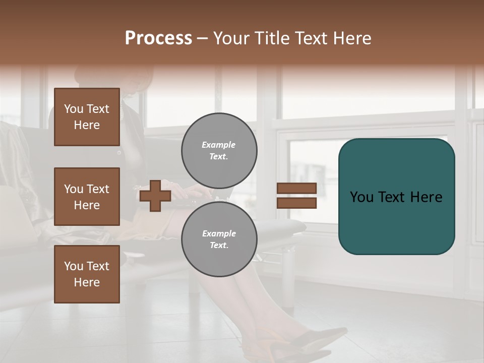 Woman Inside Print PowerPoint Template