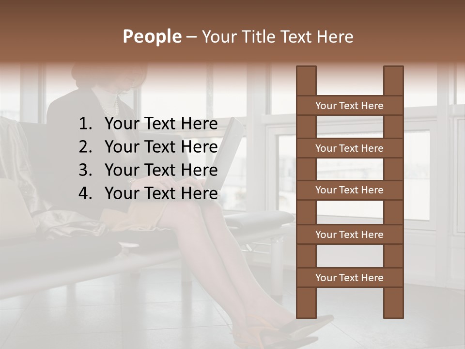 Woman Inside Print PowerPoint Template