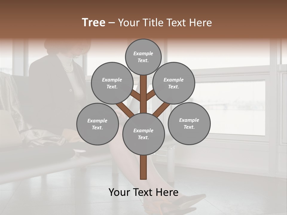 Woman Inside Print PowerPoint Template