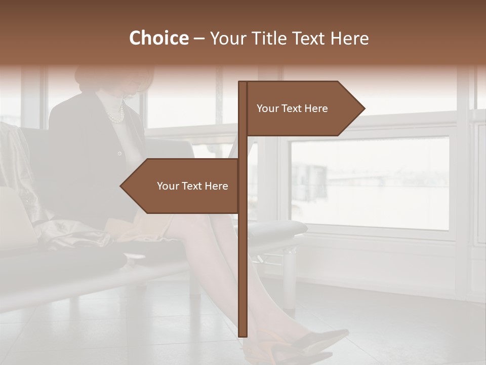 Woman Inside Print PowerPoint Template