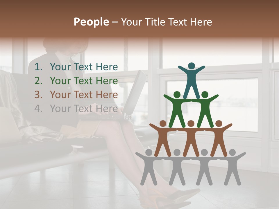 Woman Inside Print PowerPoint Template