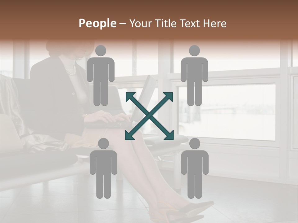 Woman Inside Print PowerPoint Template