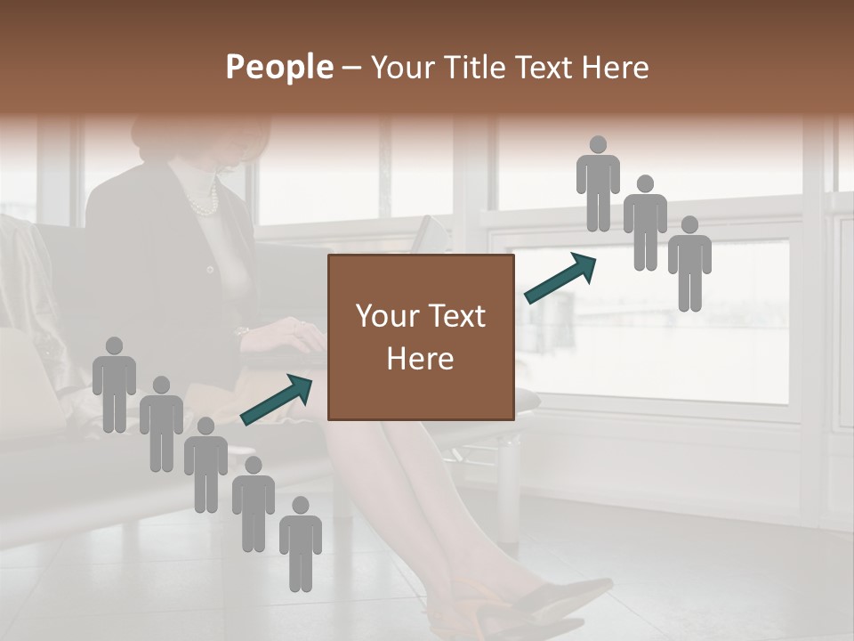 Woman Inside Print PowerPoint Template