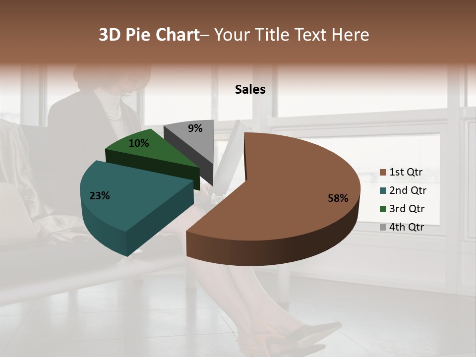 Woman Inside Print PowerPoint Template