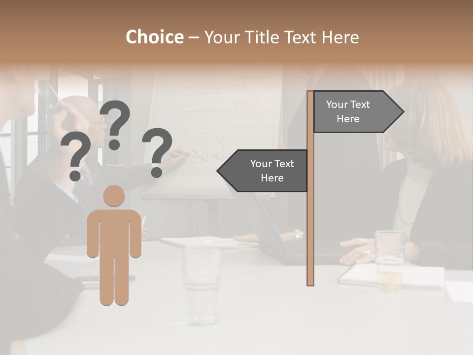 Flipchart Seniorman Male PowerPoint Template