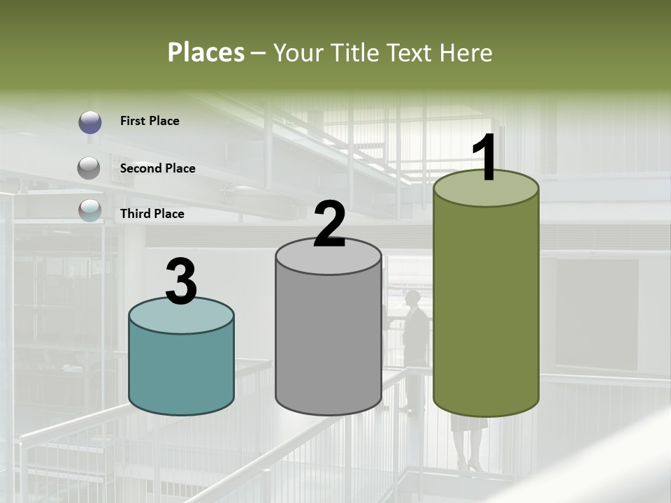 Railing Meeting Caucasian PowerPoint Template