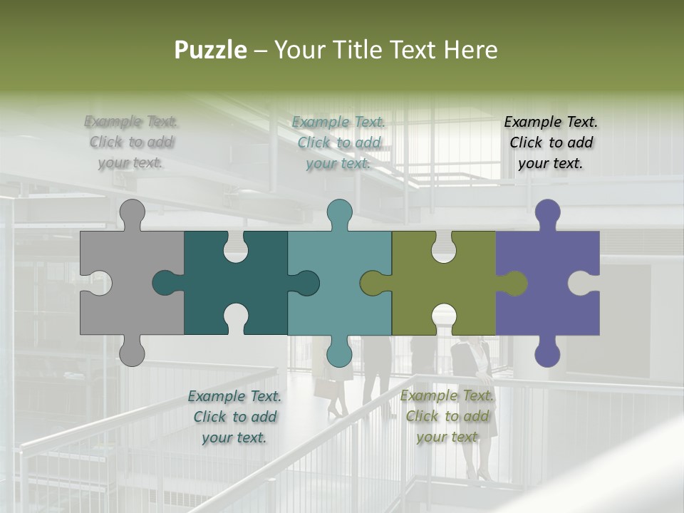 Railing Meeting Caucasian PowerPoint Template