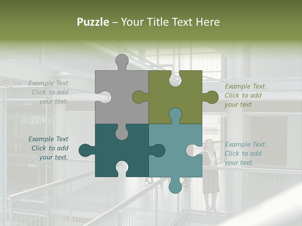 Railing Meeting Caucasian PowerPoint Template