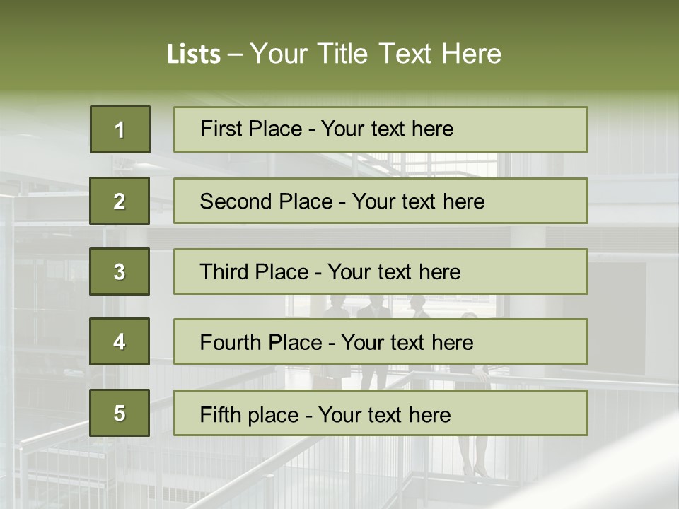 Railing Meeting Caucasian PowerPoint Template