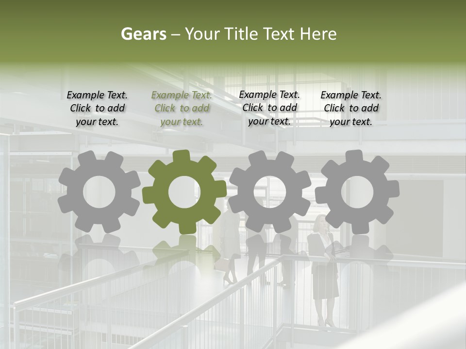 Railing Meeting Caucasian PowerPoint Template