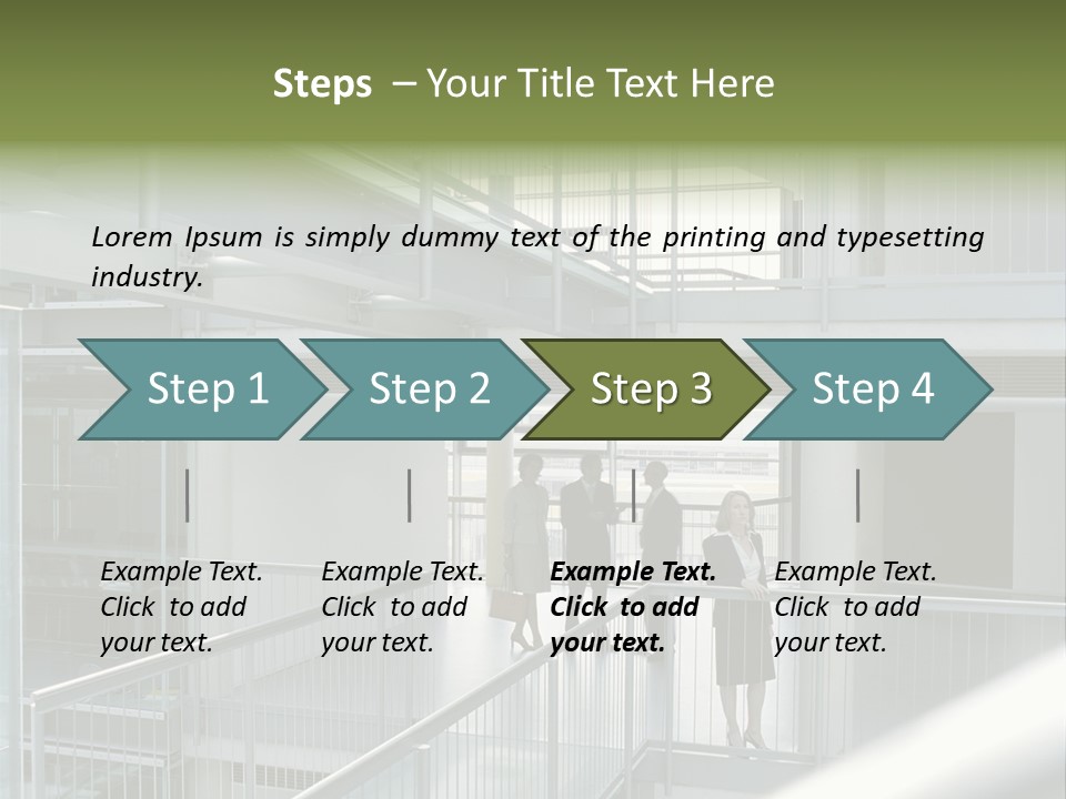 Railing Meeting Caucasian PowerPoint Template