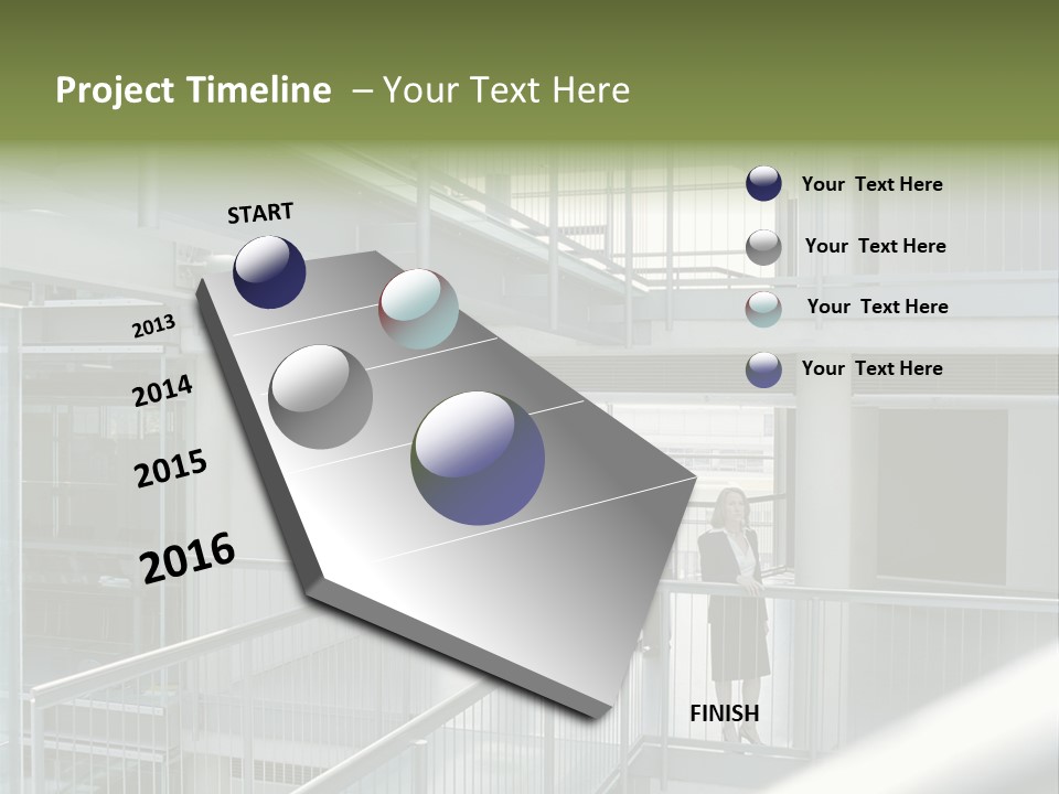 Railing Meeting Caucasian PowerPoint Template