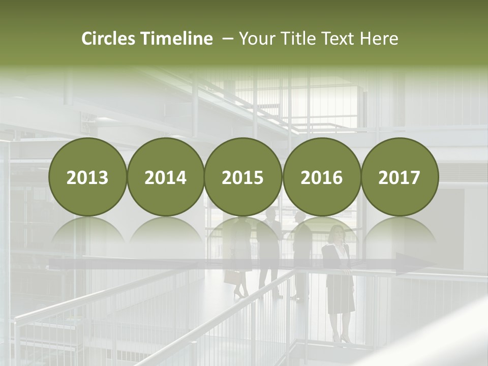 Railing Meeting Caucasian PowerPoint Template