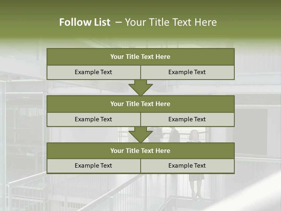 Railing Meeting Caucasian PowerPoint Template