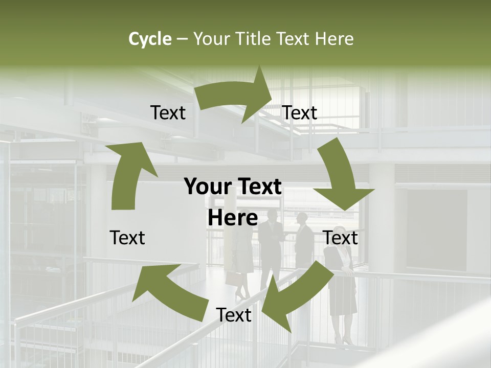 Railing Meeting Caucasian PowerPoint Template