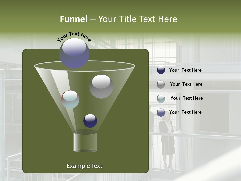 Railing Meeting Caucasian PowerPoint Template