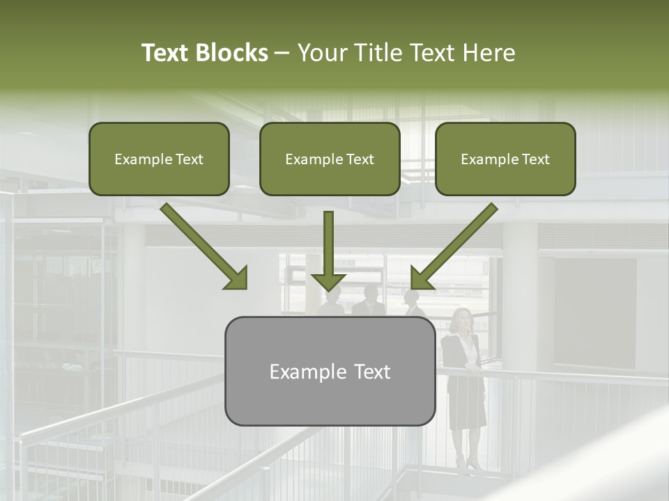 Railing Meeting Caucasian PowerPoint Template
