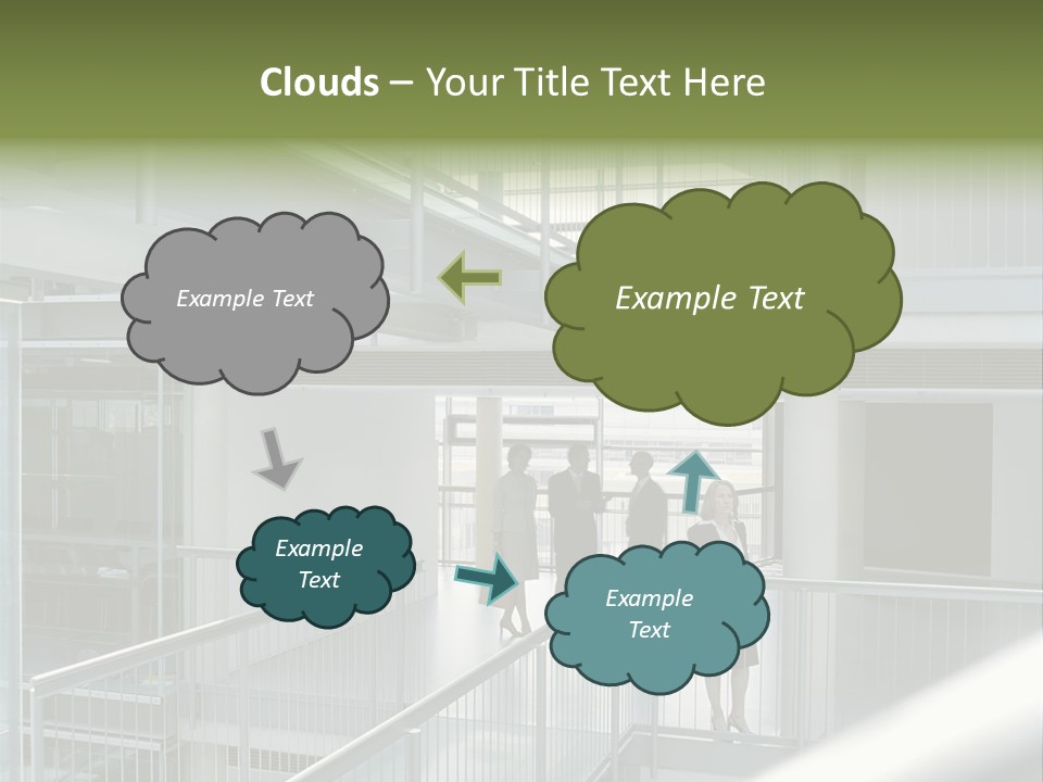 Railing Meeting Caucasian PowerPoint Template