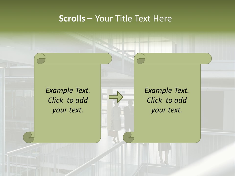 Railing Meeting Caucasian PowerPoint Template